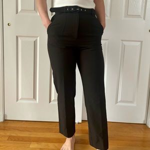 Zara dress pant with belt. Black size Medium.